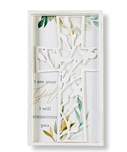 Giftcraft 716498 Sentiment Wall Sign with Cross, 30 inch, MDF