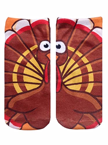 Living Royal 7033A Turkey Ankle Socks, 7.5-inch Length