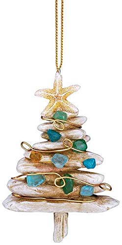 Cape Shore Christmas Tree Driftwood Beach Resin Ornament Decoration