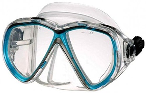 IST M75 Martinique Dual-Window Diving Snorkeling Mask (Clear Teal)