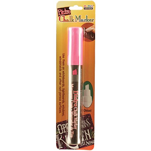 UCHIDA Chisel Tip Bistro Chalk Marker Art Supplies, Fluorescent Pink