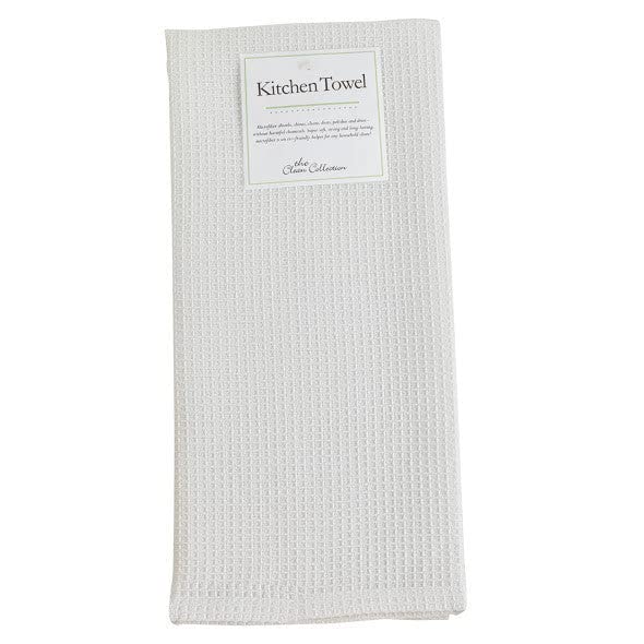 Design Imports 23126 WHITE WAFFLE DISHTOWEL 18 x 28"