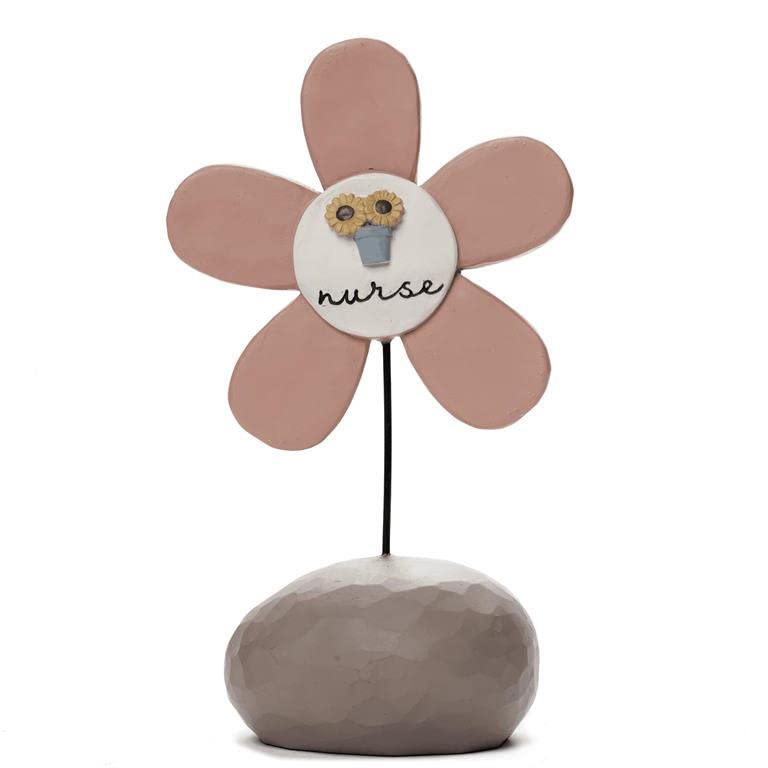 Blossom Bucket Nurse Flower Bright Blessings Figurine, 5.25-inch Height, Resin