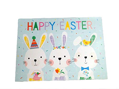 Design Design Easter Cards FULL BASKET Bunny American Greeting Card,Blue