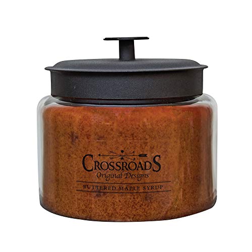 Crossroads Buttered Maple Syrup Scented 4-Wick Candle, 64 Ounce