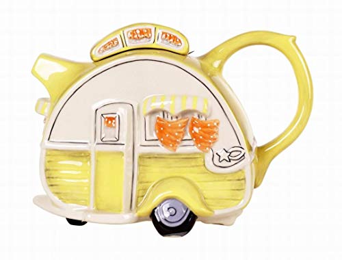 Blue Sky Clayworks Yellow Caravan Teapot 14726