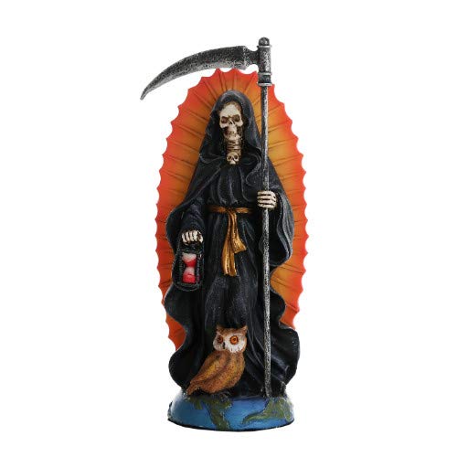Pacific Giftware Santa Muerte Saint of Holy Death Standing Religious Statue 7.25 Inch Black Magic Protection Santisima Muerte Sculpture