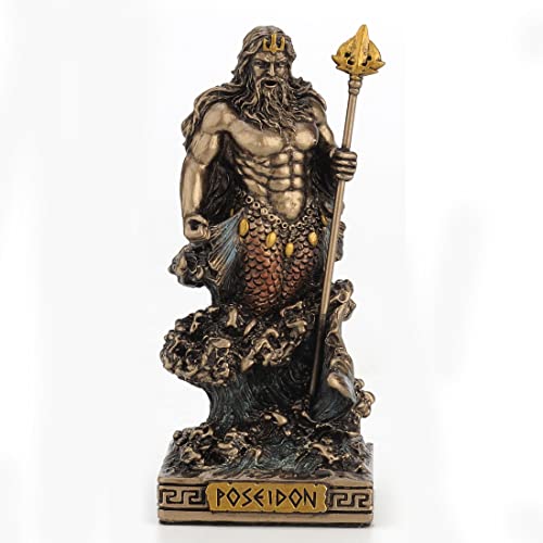 Unicorn Studio Veronese Design Poseidon God of The Sea Miniature Figurine