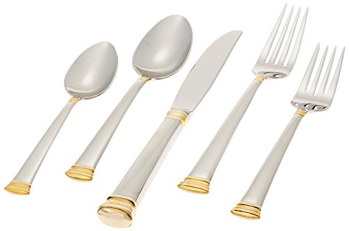 Lenox Eternal Gold Flatware 5-Piece Place Setting, Service for 1, Stainless - 9828092