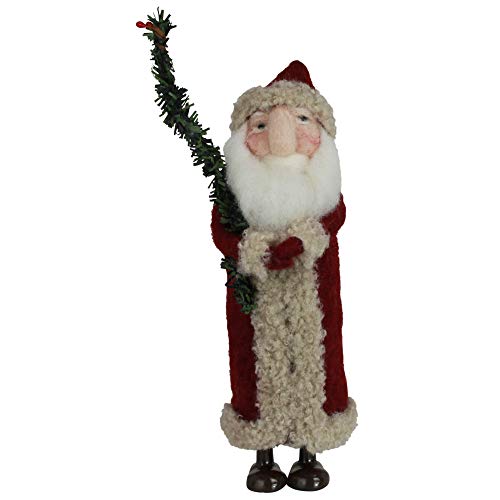 HomArt 0428-0 Festive Santa with Tall Tree, 11.5-inch Height, Felt