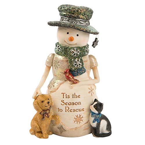 Pavilion Gift Company Warmth of Christmas is Friendship-4.5 Inch Collectible Snowman and Seal Figurine, White