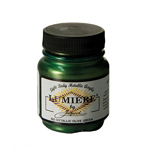 Jacquard Lumiere Metallic and Pearlescent Paint 2.25 Oz, 562 Met Olive Gold