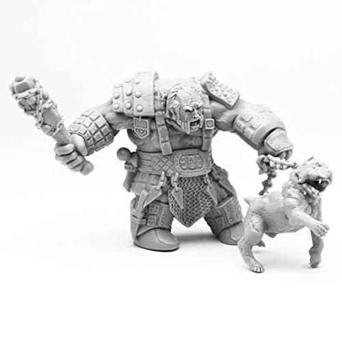 Reaper Miniatures Bones: Fire Giant Huntsman & Hell Hound