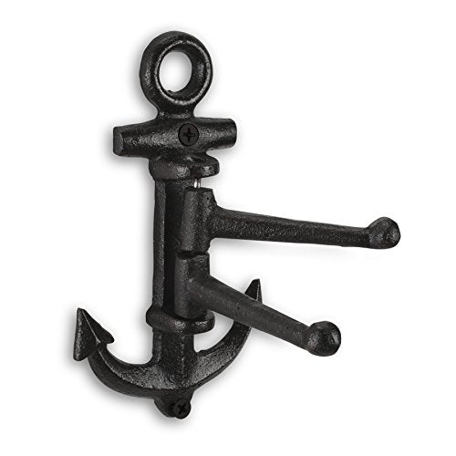 Abbott Collection  Cast Iron Anchor Swing Hook, Black