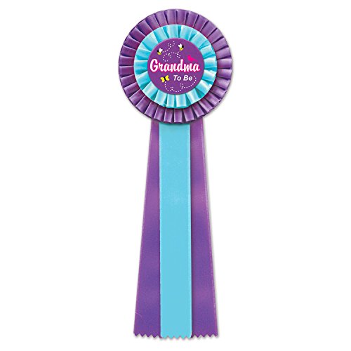 Beistle Grandma to be Deluxe Rosette, 4 1/2 by 13 1/2-Inch, Multicolor