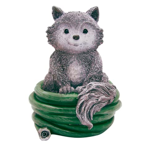 Roman Fox on a Hose Statue, Freestanding Outdoor Decoration, Unique Porch, Deck, Patio D√©cor, 9 Inches