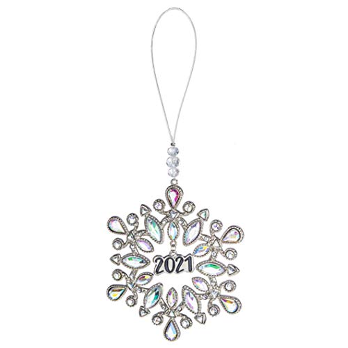 Ganz ACRYX-206 2021 Snowflake Ornament in Box, 5-inch Length
