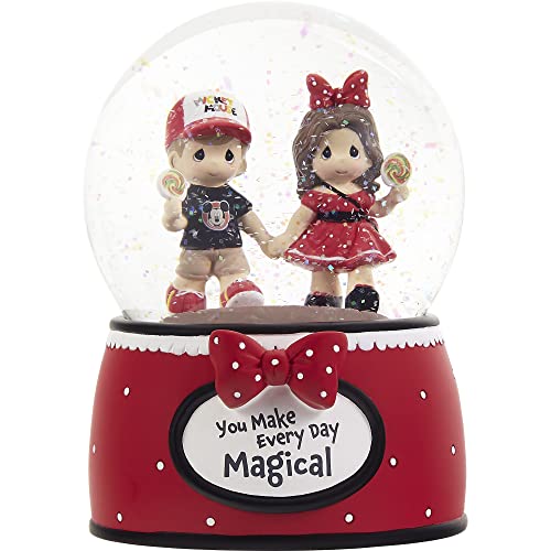 Precious Moments Disney Fan Couple Musical Snow Globe