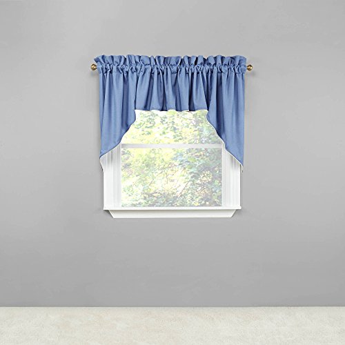 Belle Maison Renaissance Home Fashion Emmett 3-Piece Lined Swag Set, 102 x 36,Colonial, 102" X 36"