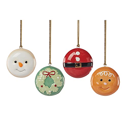 Lenox Macaron Christmas Characters 4-Piece Ornament Set, 0.58, Multi