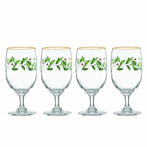 Lenox 849606 Holiday 4-Piece Iced Beverage Glass Set