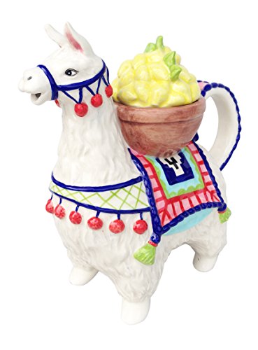 Blue Sky Clayworks Clayworks Lemon Llama Teapot, White