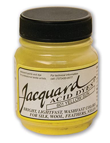 Jacquard Acid Dye for Wool, Silk and Other Protein Fibers, 1/2 Ounce Jar, Concentrated Powder, Yellow Sun 601