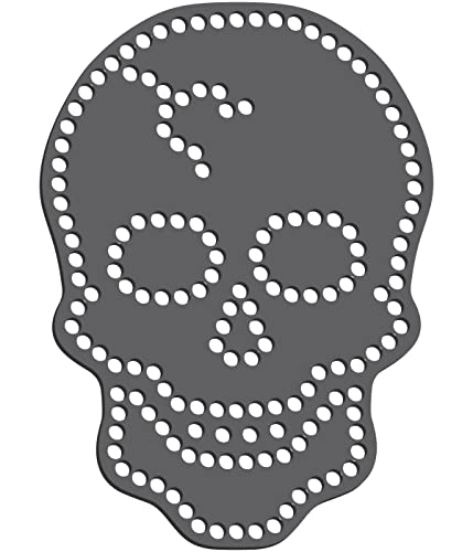 Rhinestone Genie Skull 5" Magnetic Rhinestone Template, Black