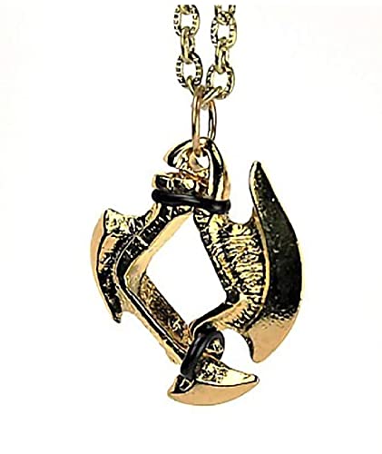 Chessex Pendant Gold Finish Axe Blade, 12mm D6 Dice Holder Necklace