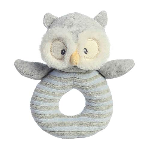 Aurora World Ebba - Naturally Baby - 6" Naturally Hoot Ring Rattle