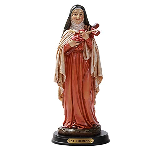 Pacific Trading Giftware Saint Theresa of √Åvila Wood Base with Brass Name Plate