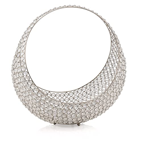 Modern Day Accents Anillo LG Silver Cristal Ring Basket
