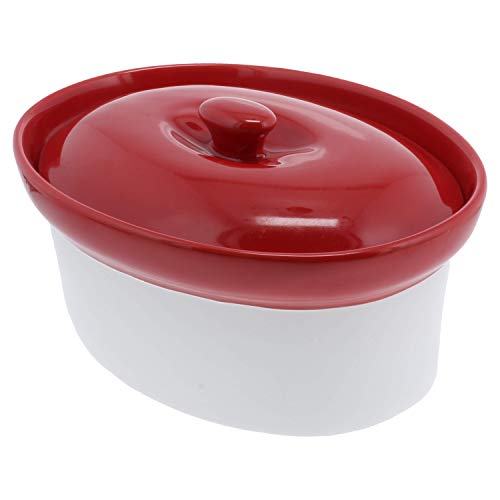 BIA Cordon Bleu Quatro 1.5-Quart Oval Casserole Baking Dish, Sand/Spice Red