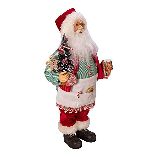 Kurt Adler 18-inch Kringle Klaus Santa and Gingerbread House Figure