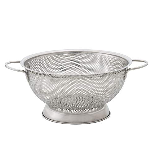HIC Perforated Colander, 18/8 Stainless Steel, 10-Inch