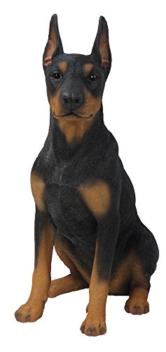 Hi Line Gift Ltd Sitting Doberman Pinscher Dog Statue