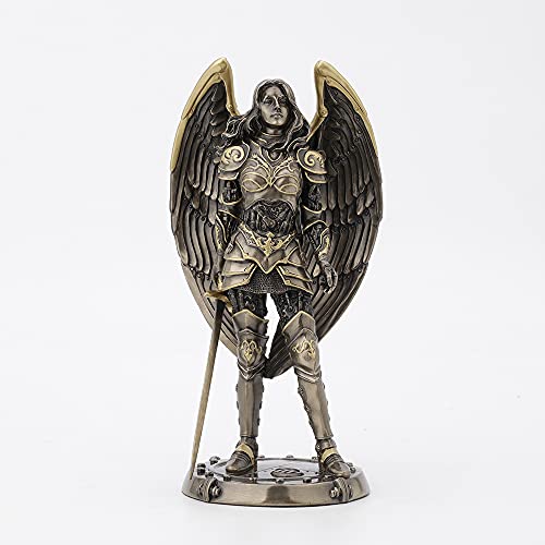 Unicorn Studio Veronese Design 9 5/8 Inch Tall Steampunk Armored Female Angelic Knight Cold Cast Bronzed Resin Sculpture Fantasy Collectible Figurine