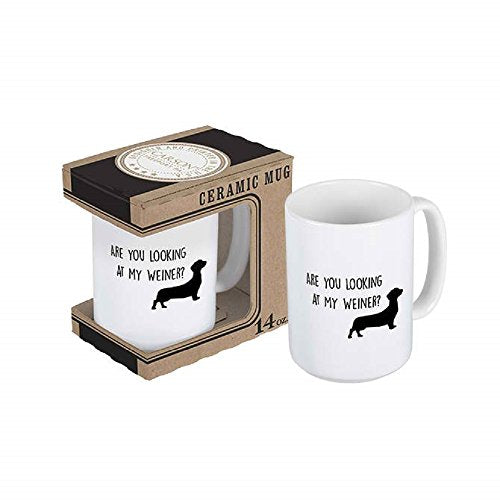 Carson Are You Looking at my Weiner Boxed Mug