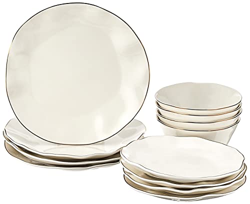 Lenox Blue Bay 12-Piece Dinnerware Set, 15.20 LB, White