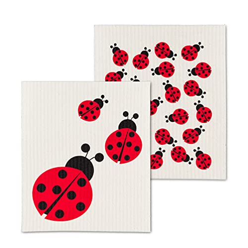 Abbott Collection  Ladybug Dishcloths. Set of 2