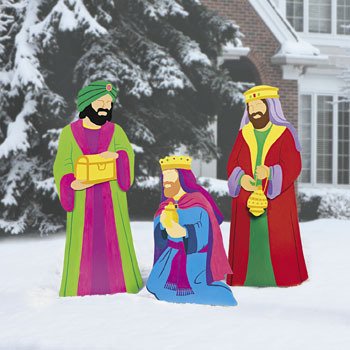 Fun Express OTC Three Kings Metal Christmas Nativity Yard Decor