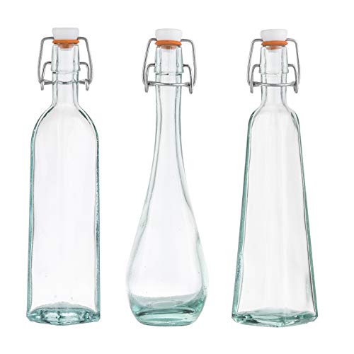 Tablecraft Recycled Resealable Bottles with Clip Tops
