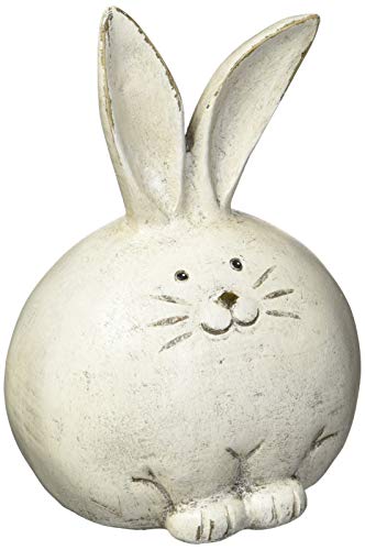 Abbott Collection  27-BW/130 WHT Sm Fat Rabbit-Antq 6.25" H, Antique White