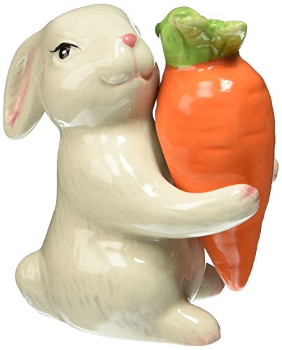 Abbott Collection  Bunny and Carrot Salt and Pepper 2 Piece Set
