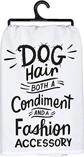Primitives By Kathy LOL Made You Smile Dish Towel, 28" x 28", Dog Hair