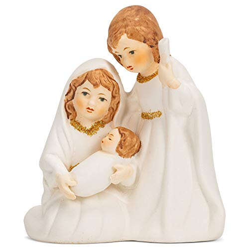 Delton Products 5696-2 Porcelain Cream Nativity, 3.8 x 4.2 inch