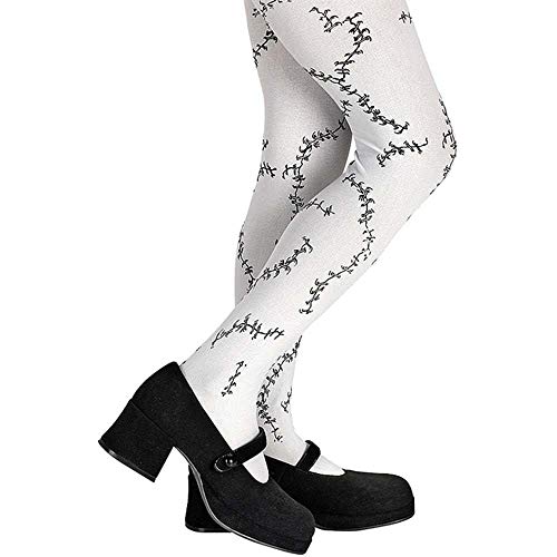 Disguise Stitched Child Tights, Black and White, One Size