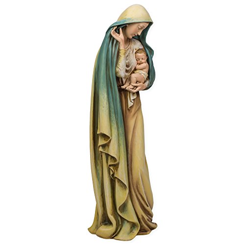 Roman Madonna and Child Jesus Renaissance Collection 18 Inch Resin Stone Statue Figurine