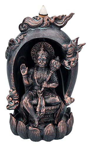 Pacific Trading 7.5 inches Hanuman Backflow Incense Burner Resin Figurine Holder