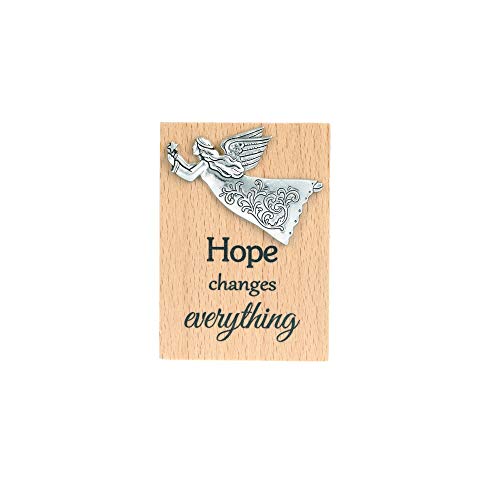 Ganz ER62382 Hope Changes Everything Magnet Plaque, 2-inch Height, Brown and Silver